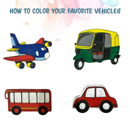 Transport Fridge Magnet DIY Kit |Paint Your Own Fridge Magnet | SPLASH DIY by Splash Arts - Fridge Magnets,returngift