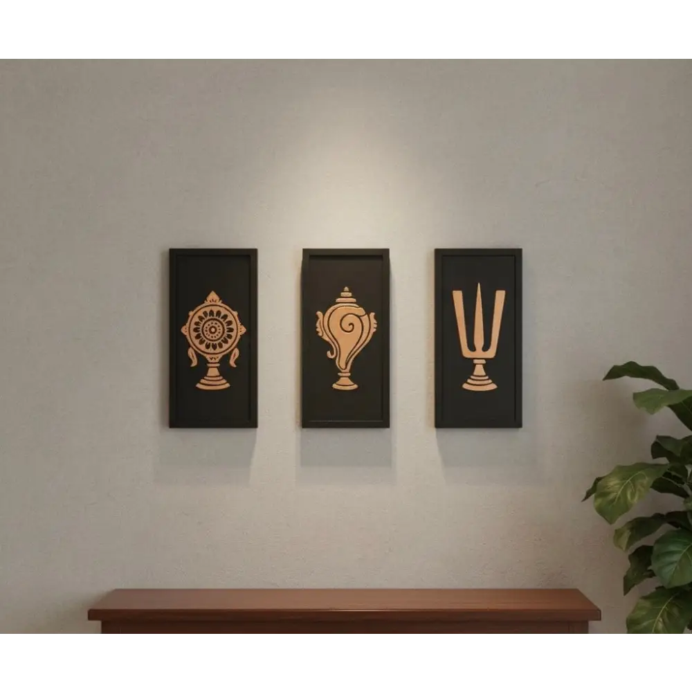 Trinity of Strength – Modern Spiritual Wall Art (Set of 3) | Wall decor - Wall hanging