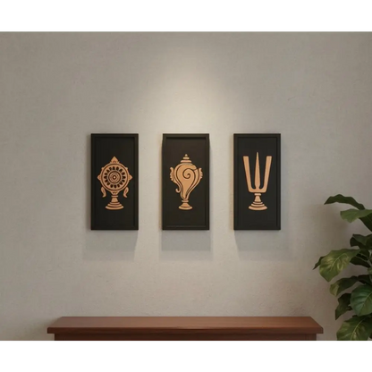 Trinity of Strength – Modern Spiritual Wall Art (Set of 3) | Wall decor - Wall hanging