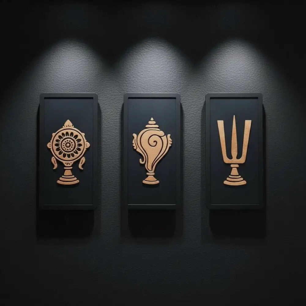 Trinity of Strength – Modern Spiritual Wall Art (Set of 3) | Wall decor - Wall hanging