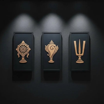 Trinity of Strength – Modern Spiritual Wall Art (Set of 3) | Wall decor - Wall hanging