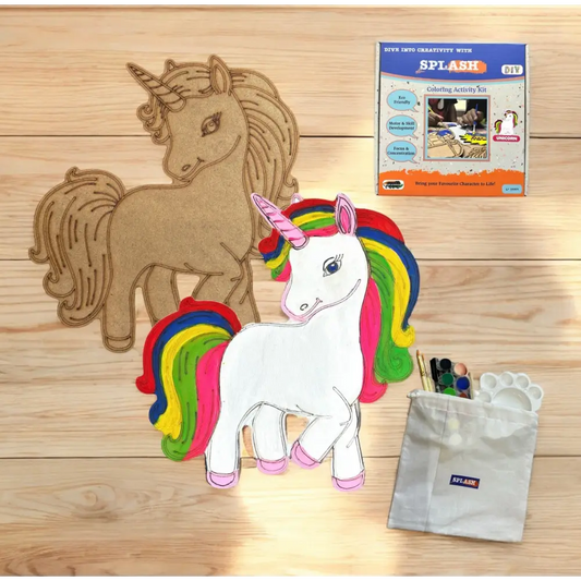 Unicorn DIY Kit | Paint Your Own Wooden Craft for Kids | SPLASH DIY by Splash Arts