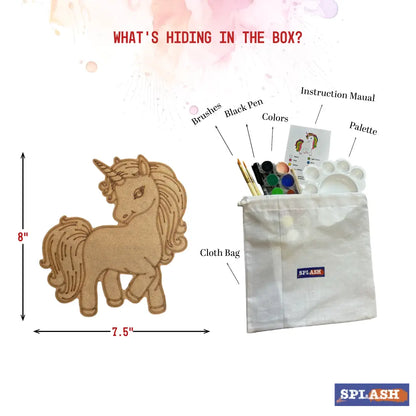 Unicorn DIY Kit | Paint Your Own Wooden Craft for Kids | SPLASH DIY by Splash Arts