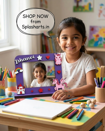 Unicorn DIY Photo Frame Kit for Kids | Paint Your Own Photo Frame | SPLASH DIY by Splash Arts - photoframe
