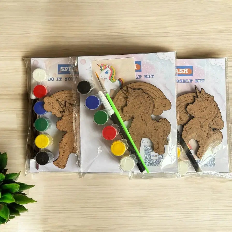 Unicorn Fridge Magnet and Keychain Kit |Paint Your Own Fridge Magnet | SPLASH DIY by Splash Arts - 3 - Fridge