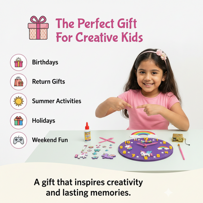 DIY Unicorn Clock Kit for Kids | Paint Your Own Wooden Clock | SPLASH DIY by Splash Arts