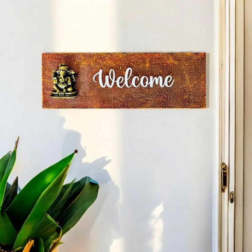 Welcome Ganesha Nameplate - nameplate