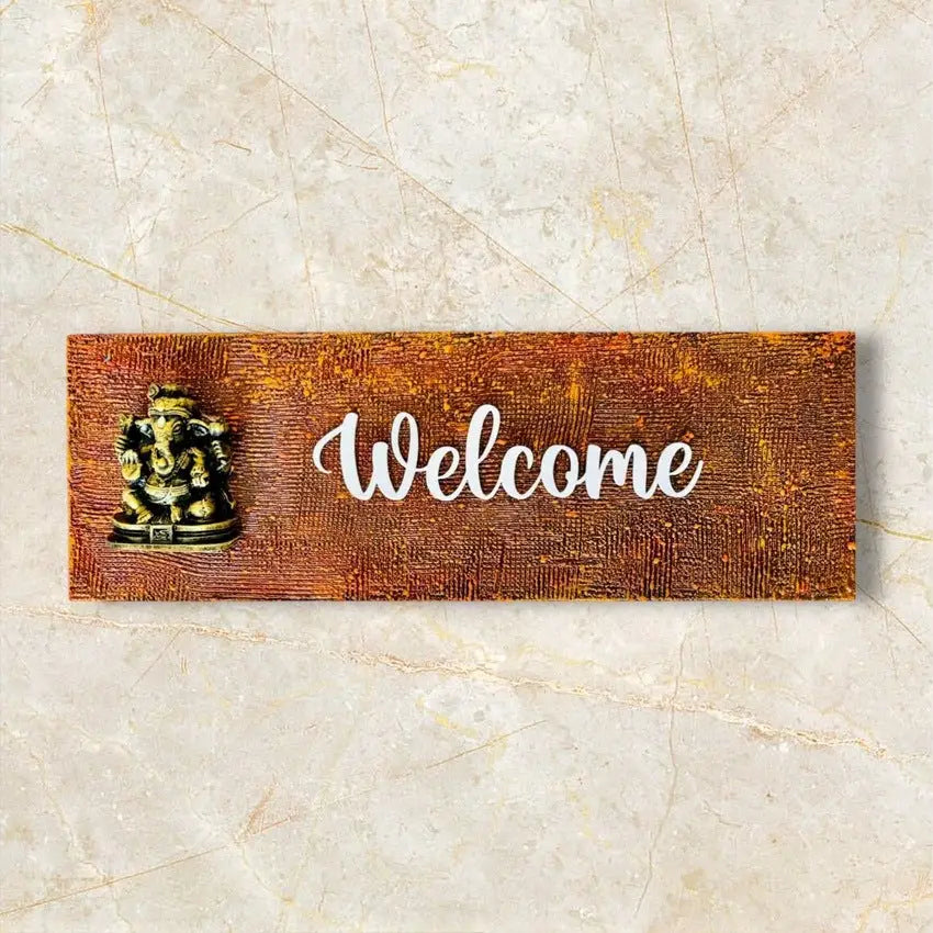 Welcome Ganesha Nameplate - nameplate