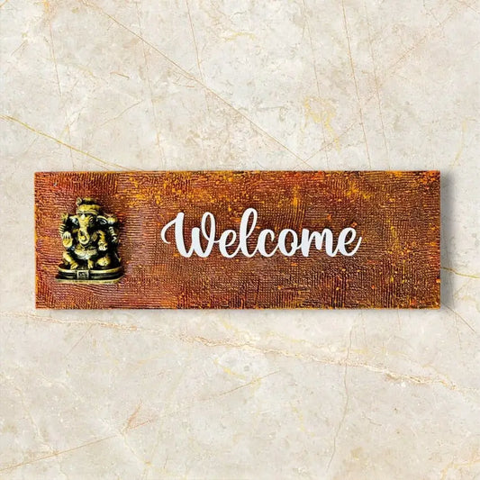 Welcome Ganesha Nameplate - nameplate