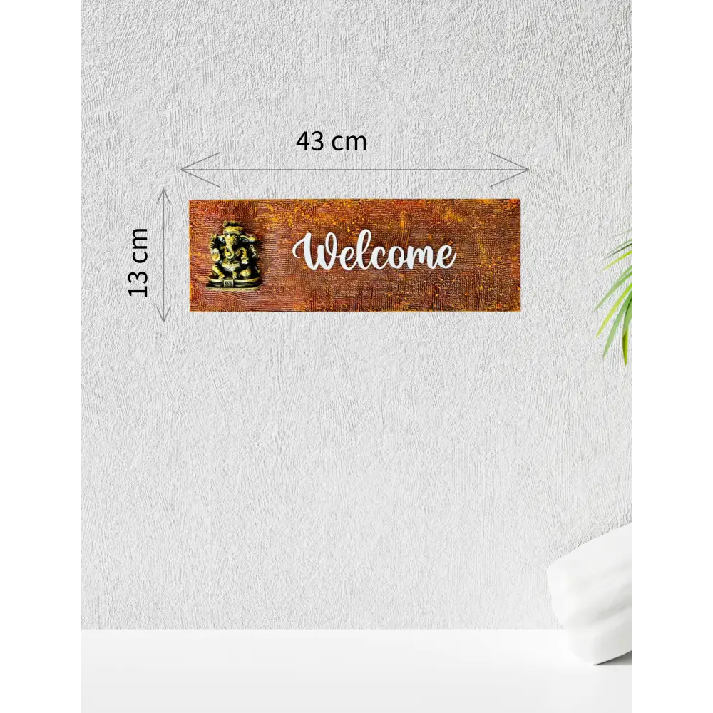 Welcome Ganesha Nameplate - nameplate