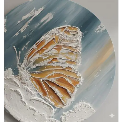 Wings of Dawn – Textured Butterfly Art (Original) - paintings