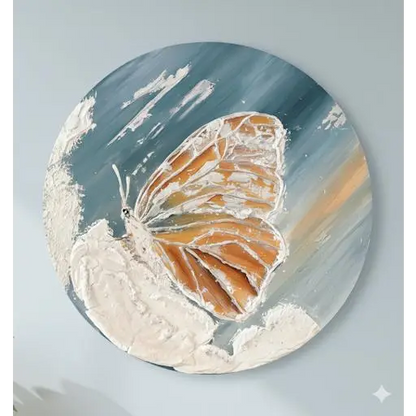 Wings of Dawn – Textured Butterfly Art (Original) - paintings