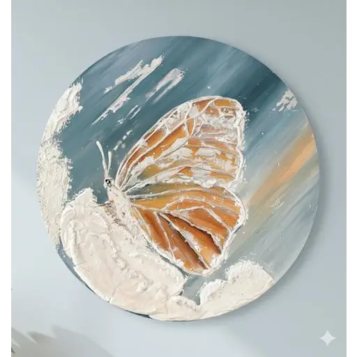 Wings of Dawn – Textured Butterfly Art (Original) - paintings