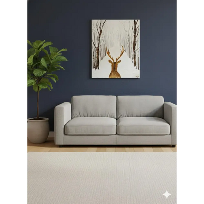 Winter Majesty – The Lone Stag (Original) - paintings