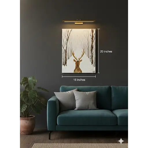 Winter Majesty – The Lone Stag (Original) - paintings