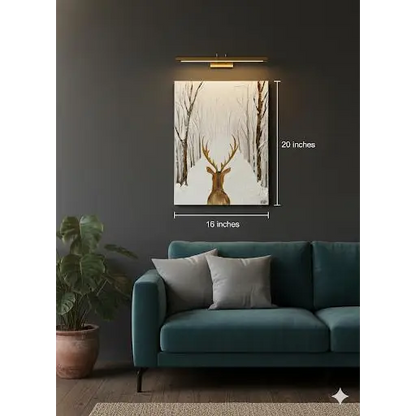 Winter Majesty – The Lone Stag (Original) - paintings